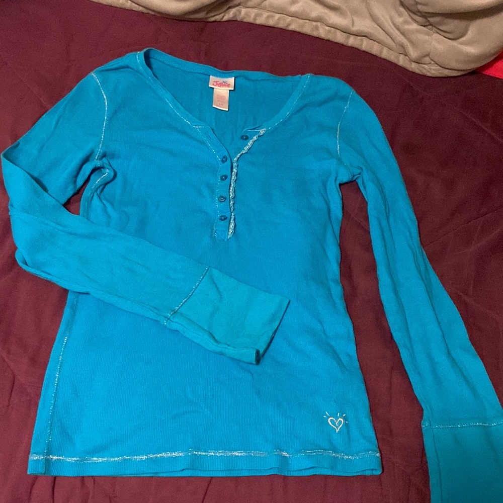 Blue Justice long sleeve kids shirt